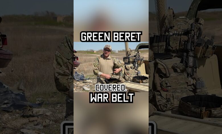 GREEN BERET WAR BELT SETUP #military #shortsvideo #youtubeshorts #shorts #belt #greenberet #reel