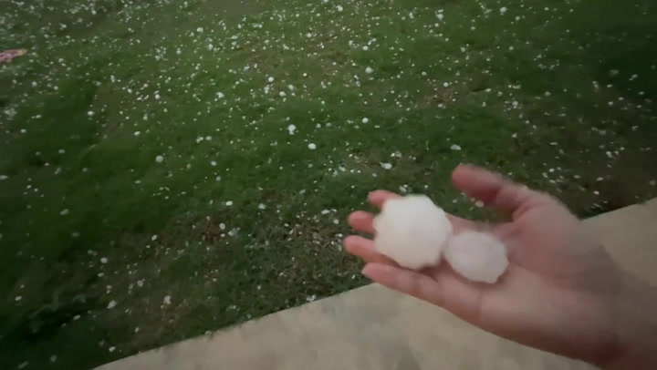 Tennis ball-sized hail lands in Texas as powerful storms sweep state | News