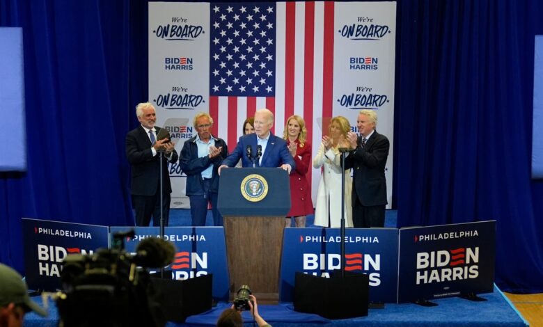 Kennedy family officially endorses Biden at campaign event in latest snub to RFK Jr