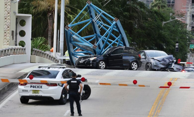 Construction worker killed as crane crashes down on Fort Lauderdale bridge