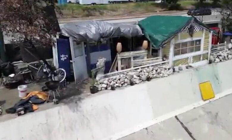 Man builds entire home next to LA freeway