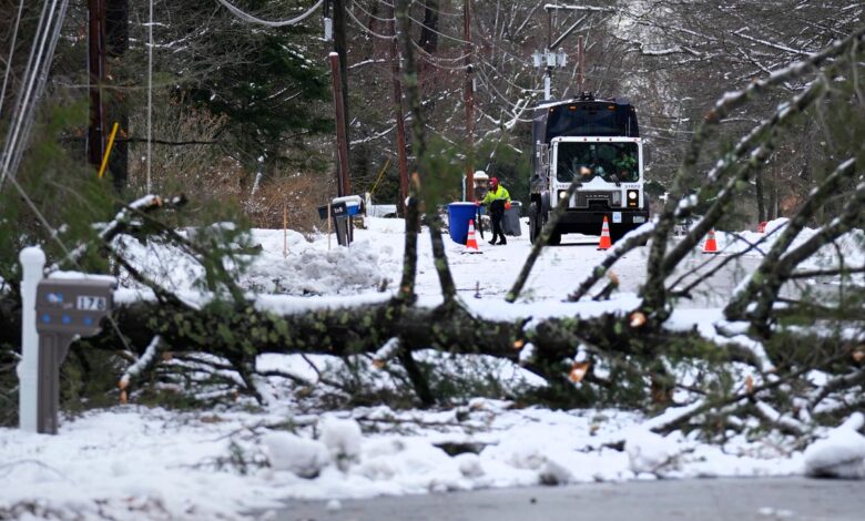 Tens of thousands still without power following powerful nor’easter in New England