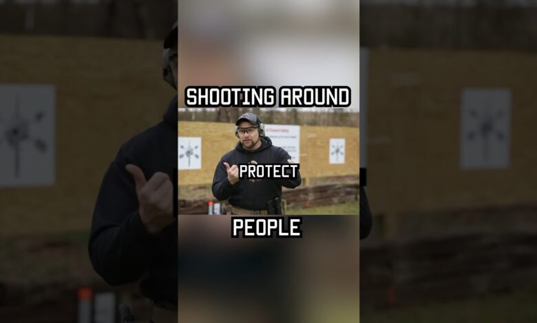 SHOOT AROUND PEOPLE SAFELY #selfdefense #military #training #youtubeshorts #shortsfeed #shorts