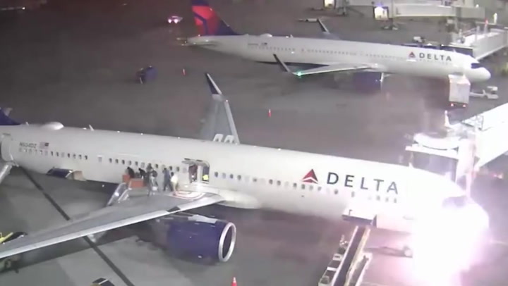 Passengers flee down emergency slides as Delta plane catches fire | News