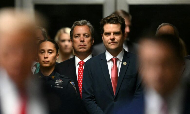 Lauren Boebert and Matt Gaetz become latest MAGA faithfuls to show up for Trump