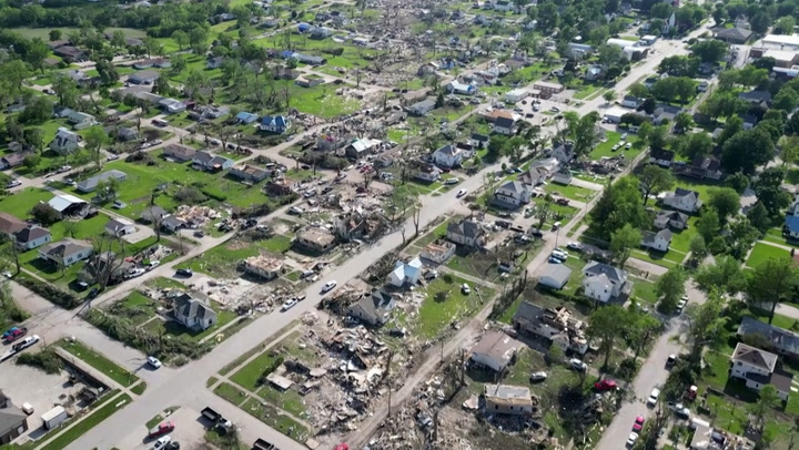 Destruction from tornado that levelled Iowa town seen in drone footage | News