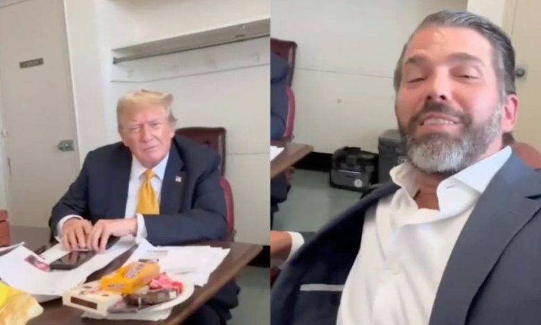 Don Jr shares video from inside room where Trump awaits verdict in hush money trial