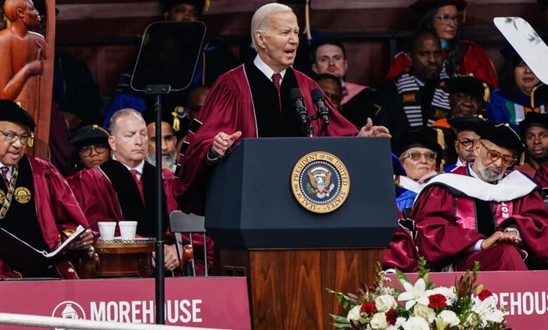 Biden tells pro-Gaza student protesters their ‘voices should be heard’ during Morehouse commencement speech