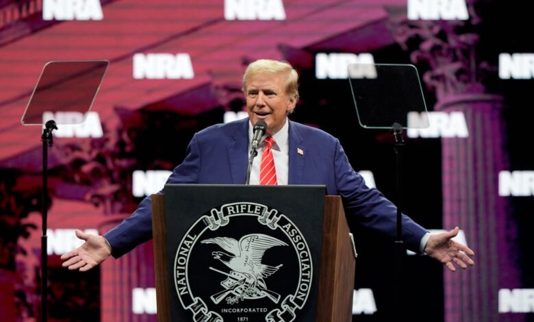 Trump vows to ‘roll back’ Biden gun rules amid record mass shooting deaths