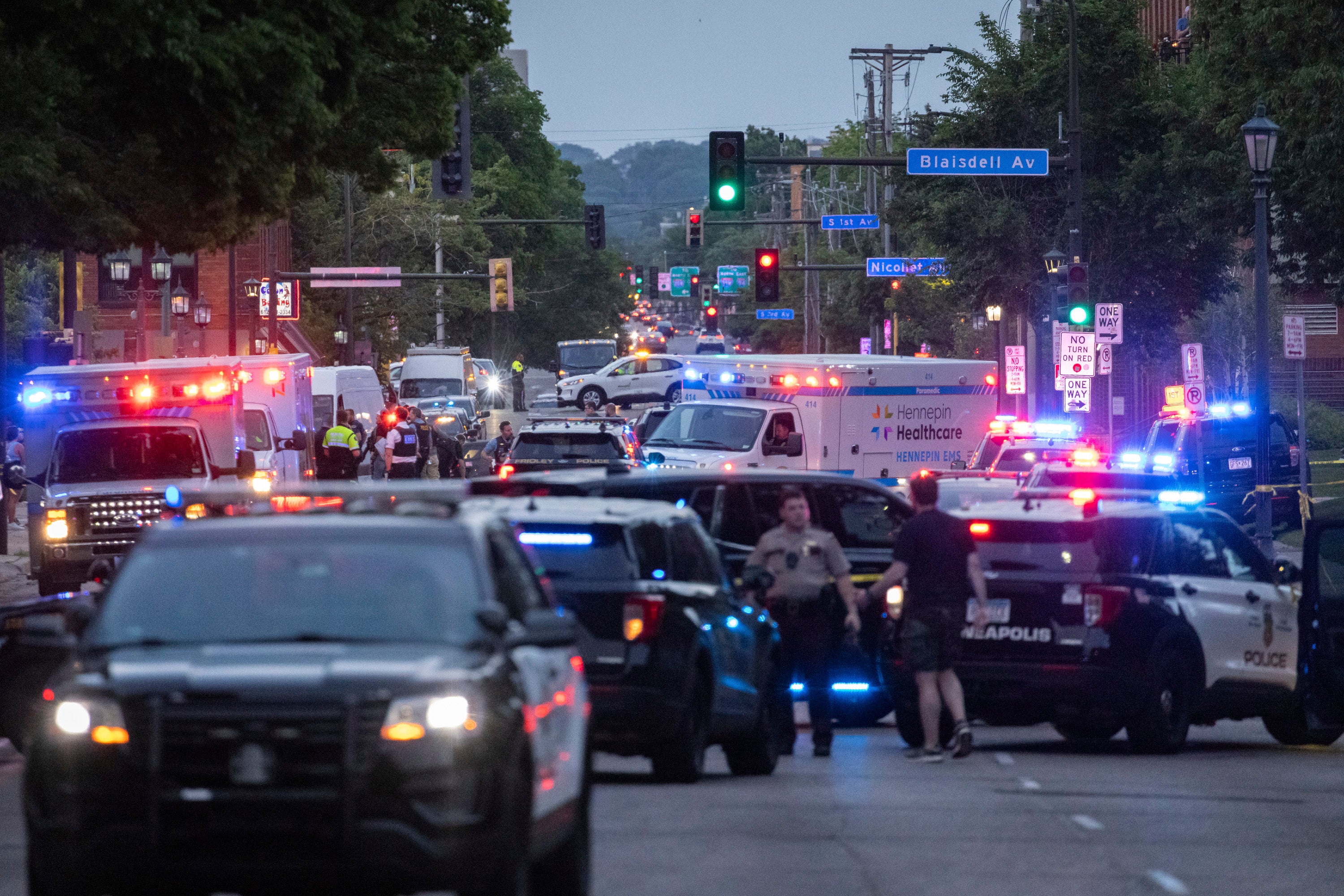 Law enforcement on Franklin Avenue in Minneapolis