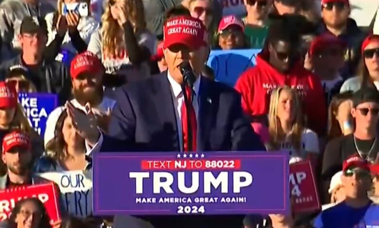 Trump gets nasty in Jersey, dubbing Biden a ‘total moron’ and DA Bragg ‘fat Alvin’