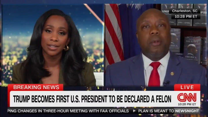 Republican Tim Scott clashes with CNN host over Trump verdict | News