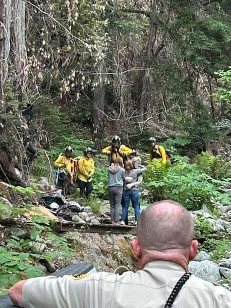 34-year-old Lukas McClish reunites with his family after getting lost in the Californian wilderness for around 10 days