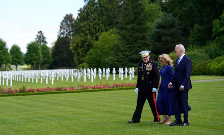 Biden and first lady visit French war cemetery that Trump snubbed on previous D-Day anniversary