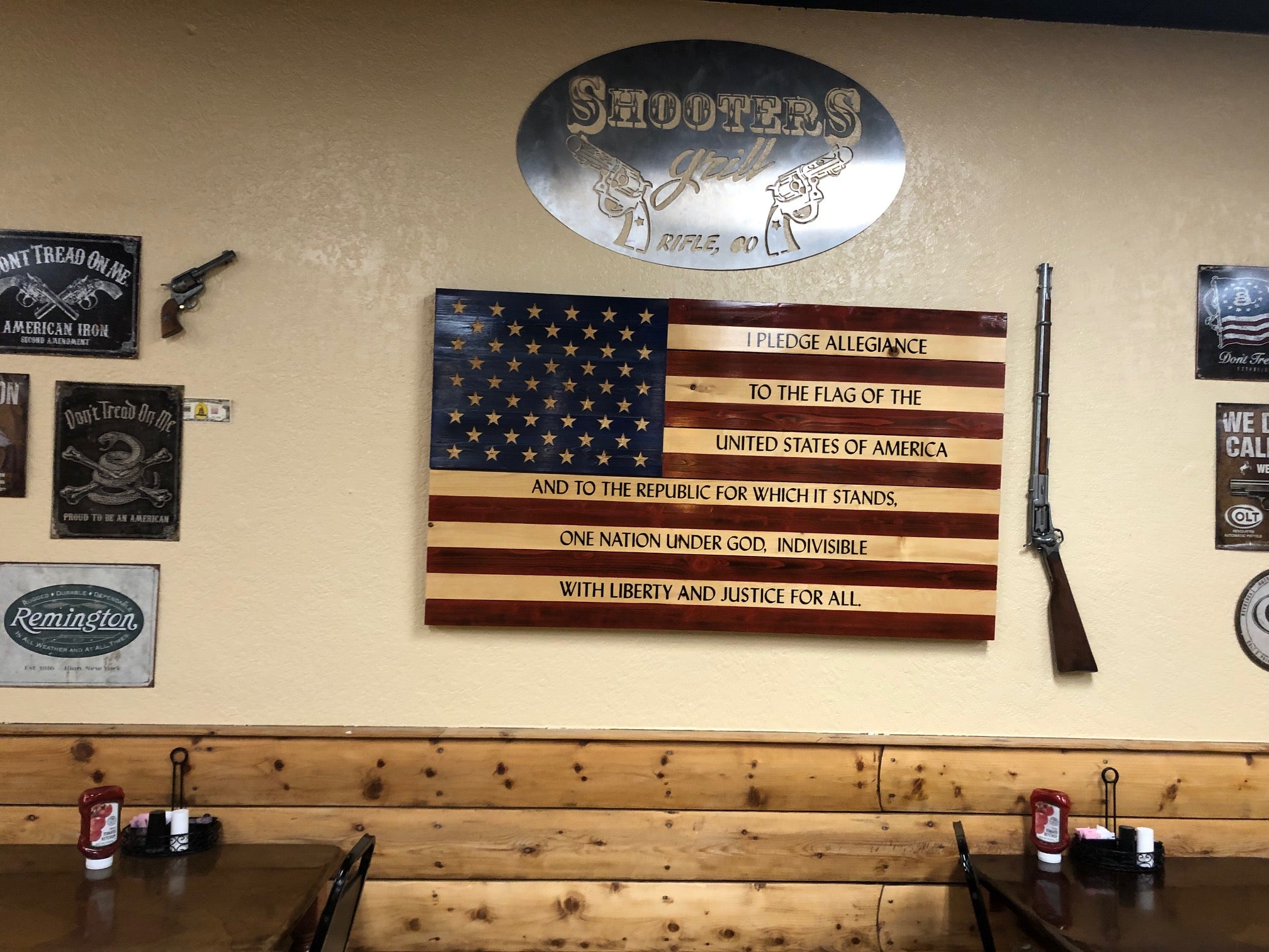 Boebert and her then-husband operated Shooters Grill in Rifle until 2022; it became a tourist attraction for gun paraphernalia and later its association with the firebrand congresswoman