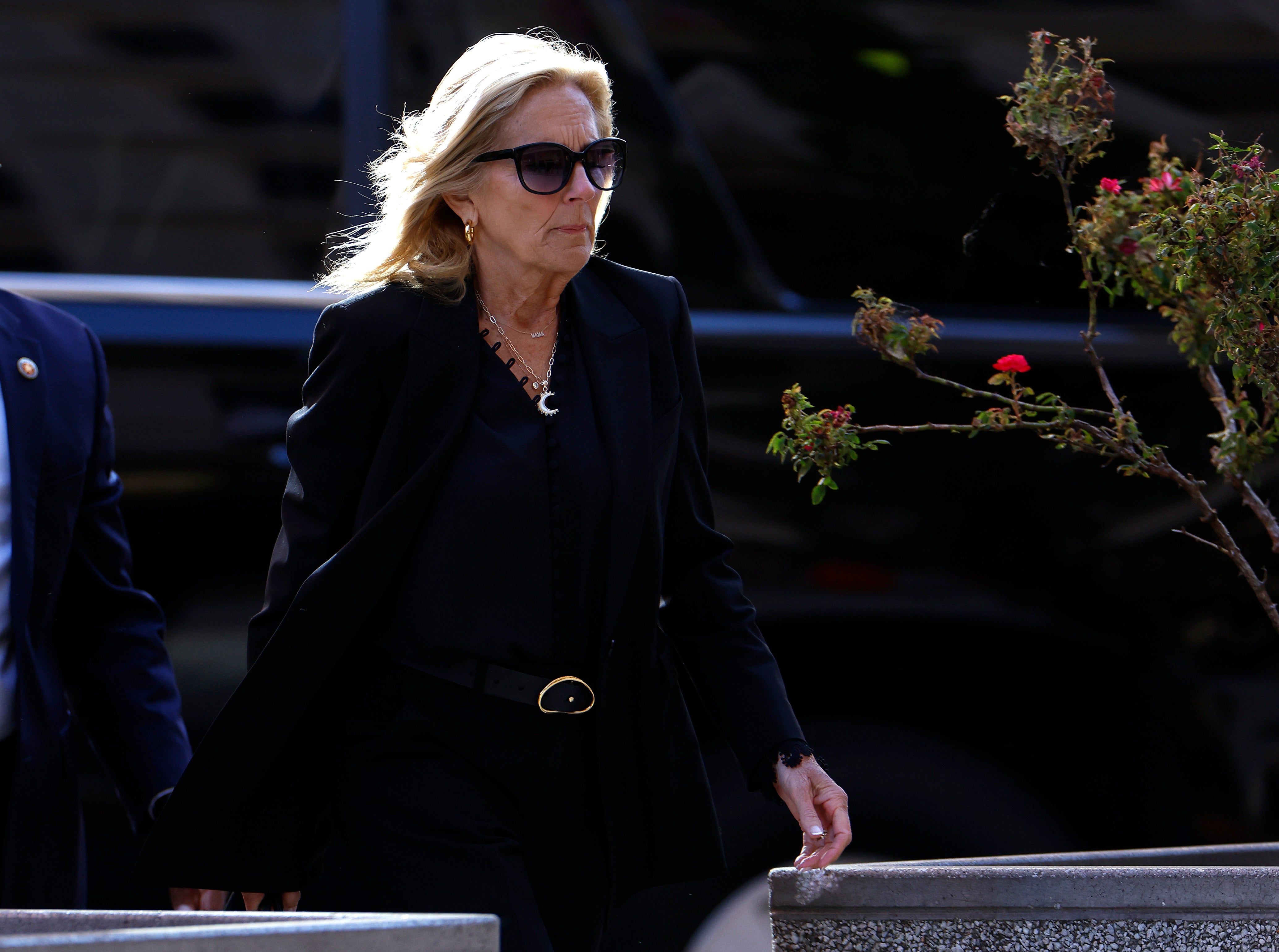 First lady Jill Biden arrives to the J. Caleb Boggs Federal Building on June 10, 2024 in Wilmington, Delaware