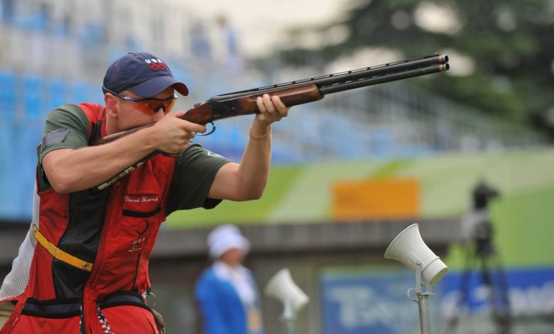 Shooting Clay Pigeons with a Shotgun