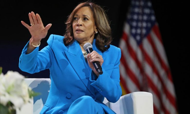 Kamala Harris avoids all mention of Biden campaign crisis as she tries to win over Black voters