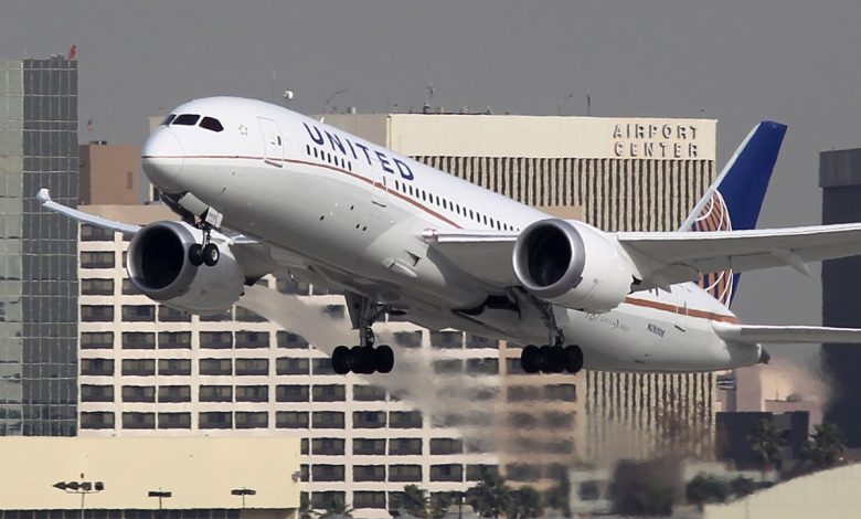 United Airlines Boeing flight loses a wheel during takeoff from Los Angeles