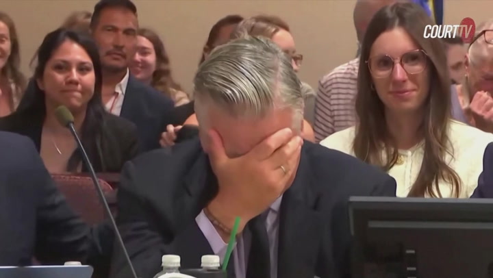 Moment Alec Baldwin breaks down as Rust trial thrown out by judge | News