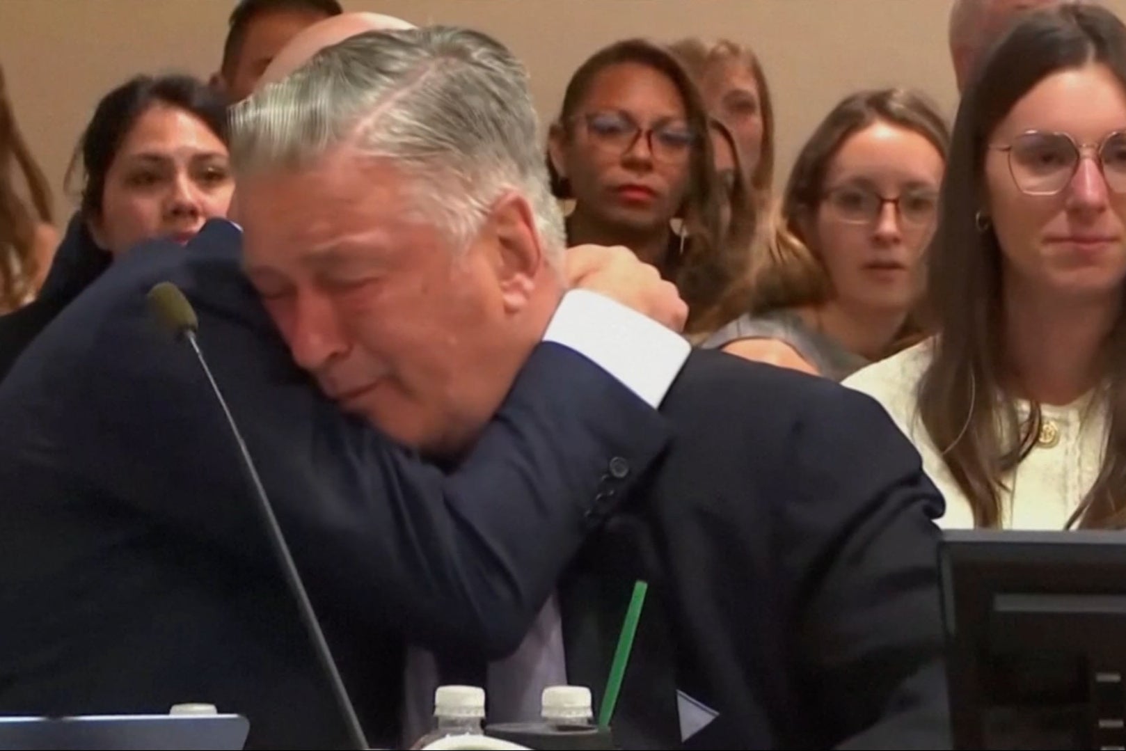 Alec Baldwin breaks down in court after charges of involuntary manslaughter against him were dismissed