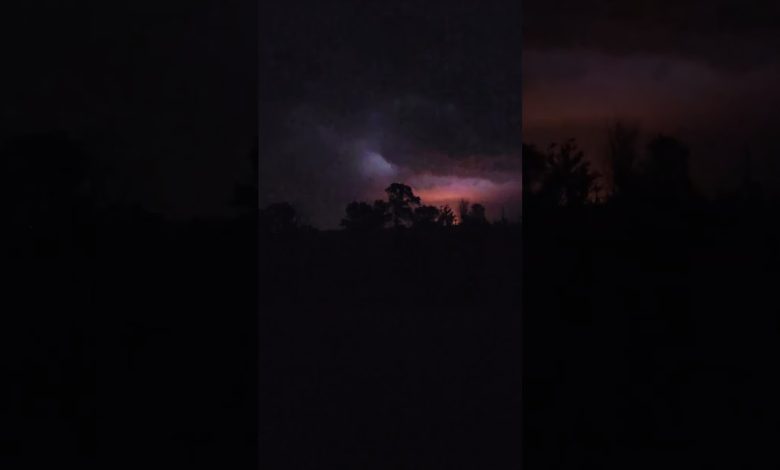 Apocalypse in my backyard last night… 🌩🔥 will it look like this? #lightning #torch #shorts #storm