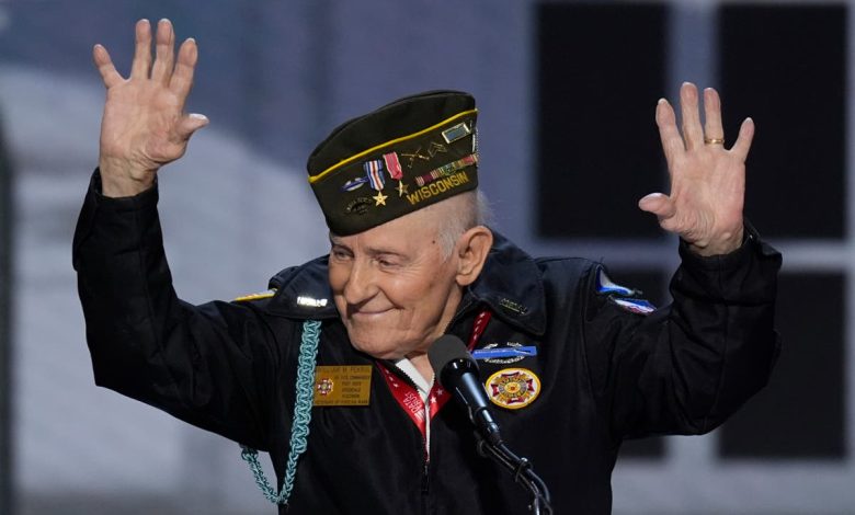 World War II veteran, 98, sends RNC crowd into frenzy as he says he’d reenlist today if Trump was president