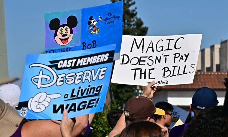 Disneyland workers authorize strike, threatening to bring theme park to a standstill