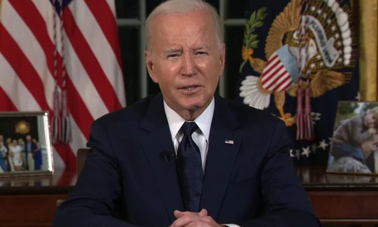 What time is Biden speaking to the nation tonight?