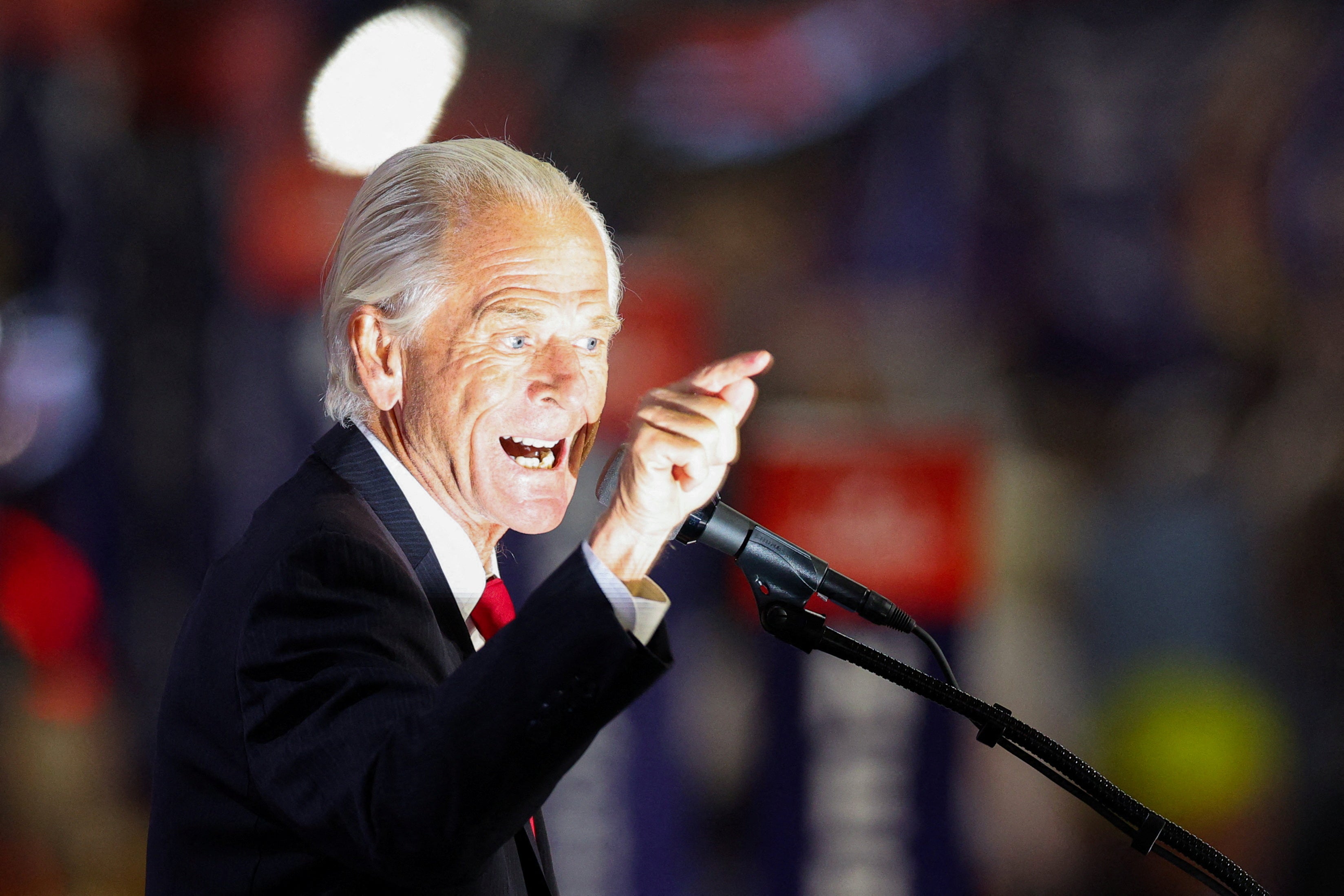 Peter Navarro, former Director of US Office of Trade and Manufacturing, speaks on Day 3 of the Republican National Convention