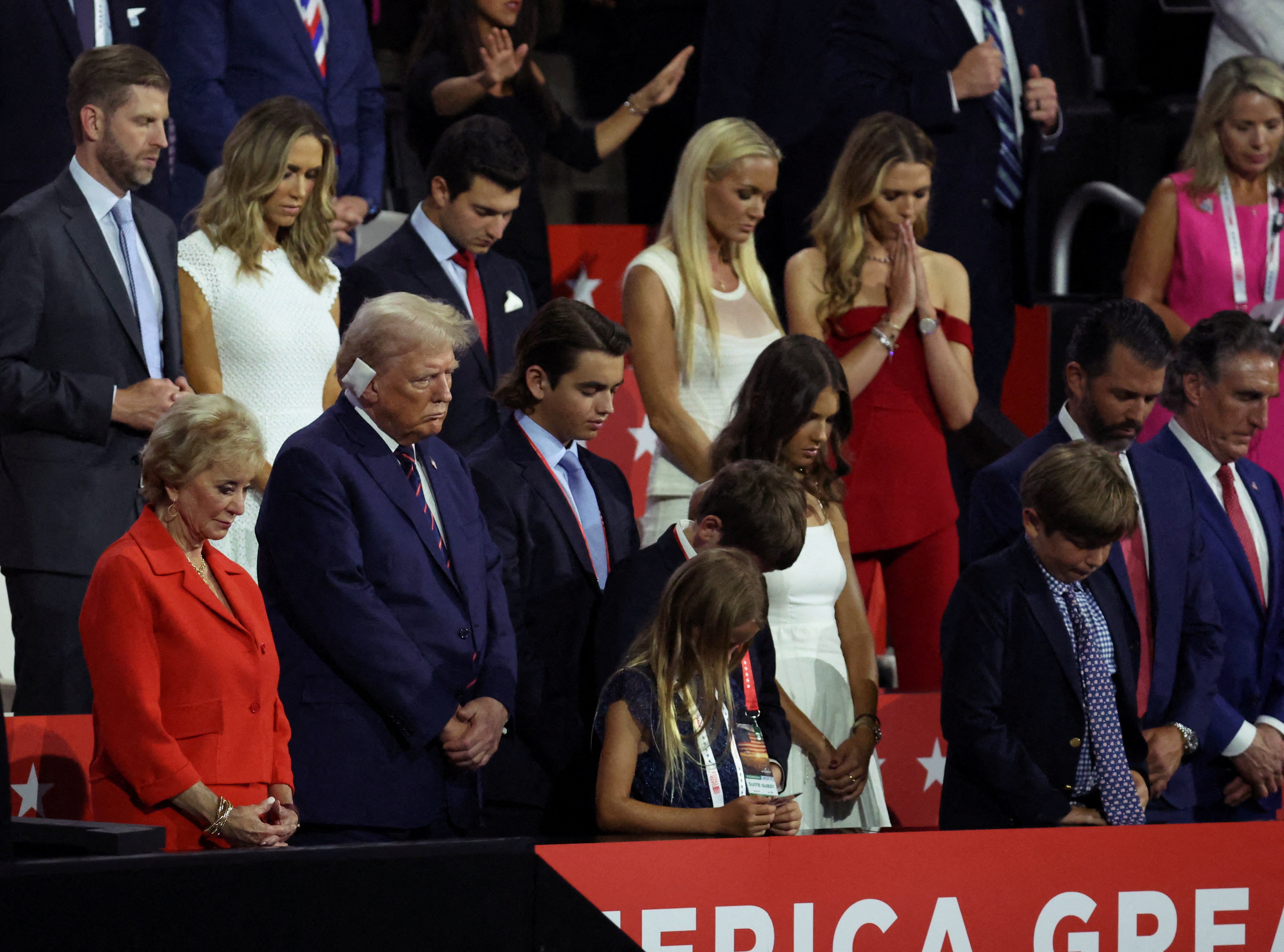 Republican presidential nominee on Day 3 of the Republican National Convention (RNC), at the Fiserv Forum in Milwaukee, Wisconsin, US, 17 July 2024