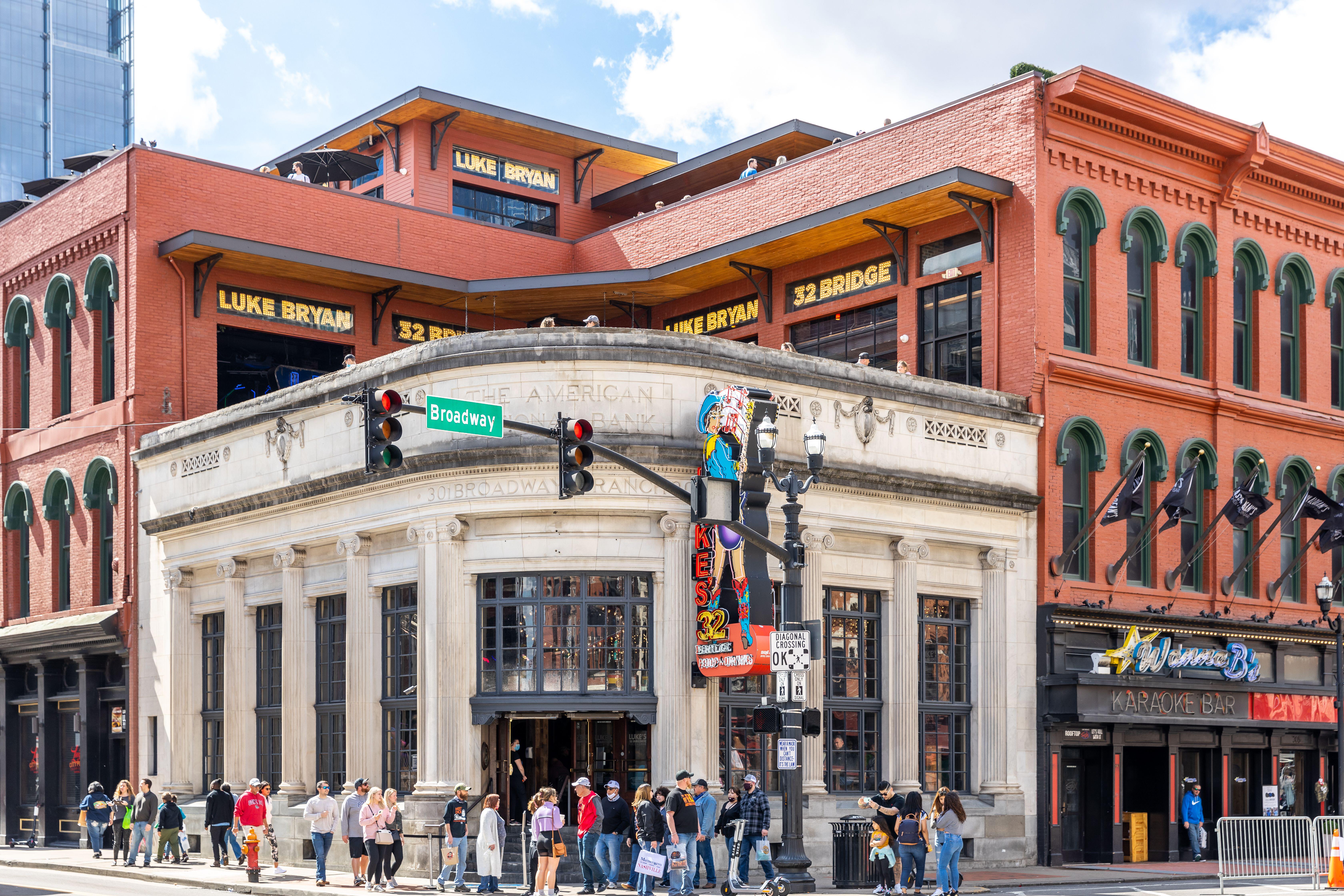 Luke Bryan’s 32 Bridge Food + Drink in downtown Nashville. University of Missouri student Riley Strain was kicked out of the bar on March 8, 2024