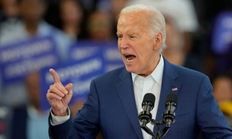 Biden shrugs off calls to exit presidential race as he takes aim at Trump’s ‘Project 2025’