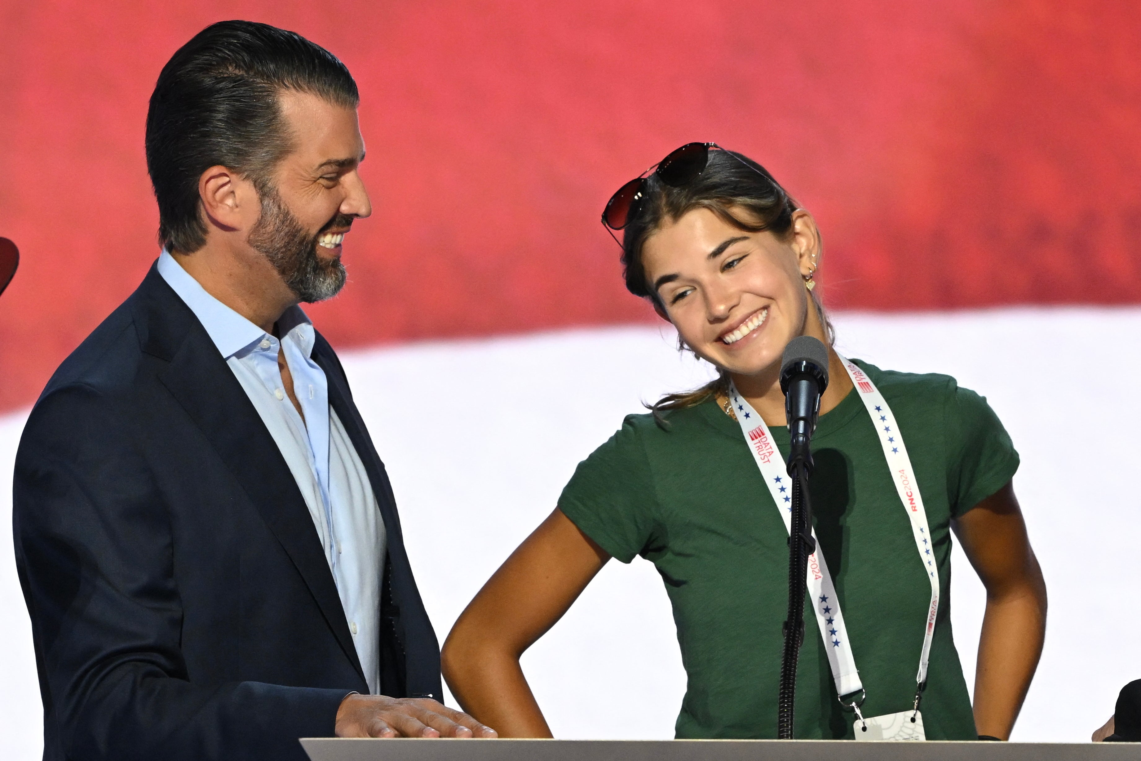 Kai was speaking in a slot next to her father at the RNC. It is her first major contribution in a political event