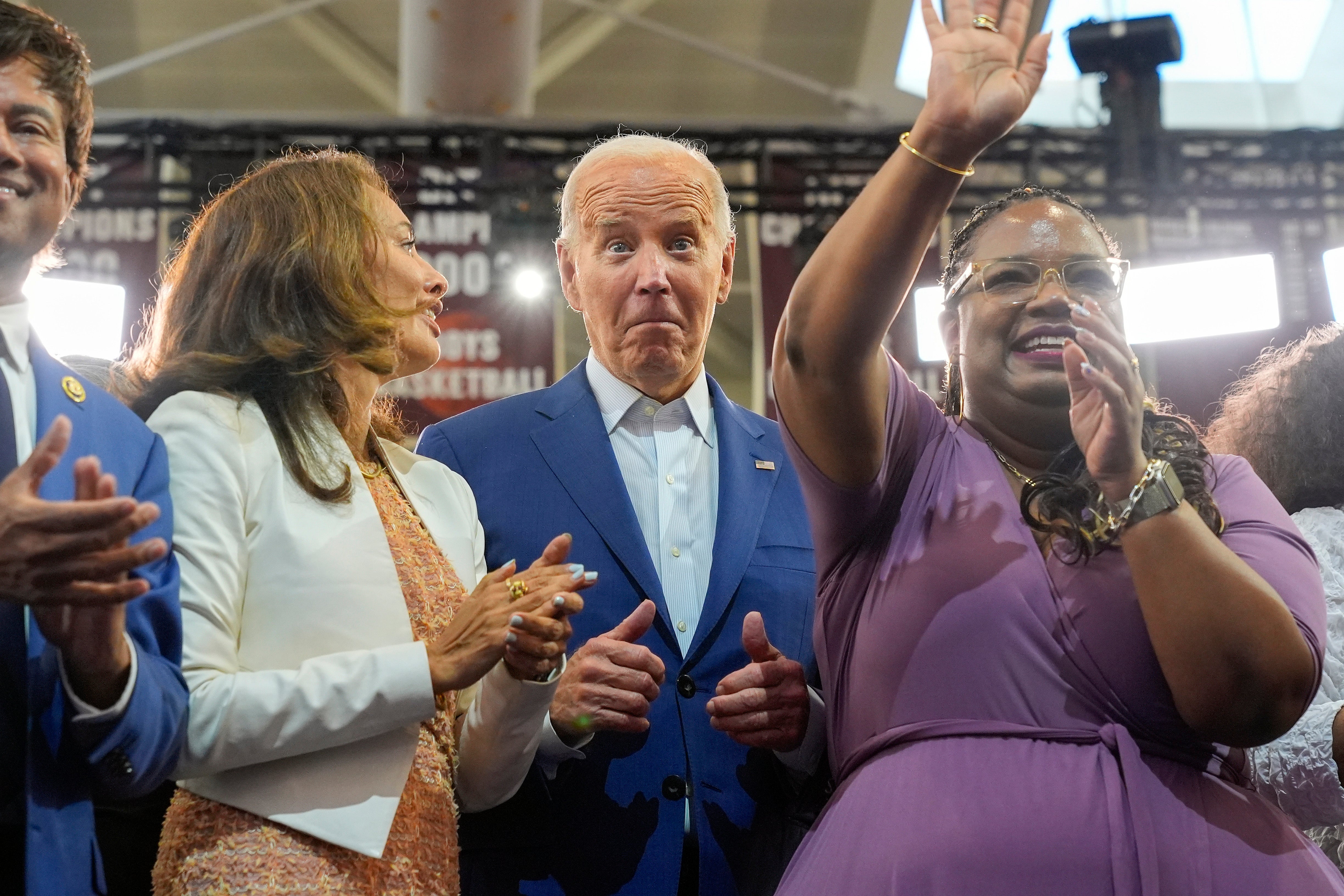 Joe Biden at a campaign event at Renaissance High School in Detroit earlier this month