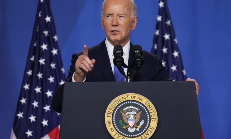 Biden opens high-stakes press conference by calling Kamala ‘VP Trump’ but doubles down on running in November