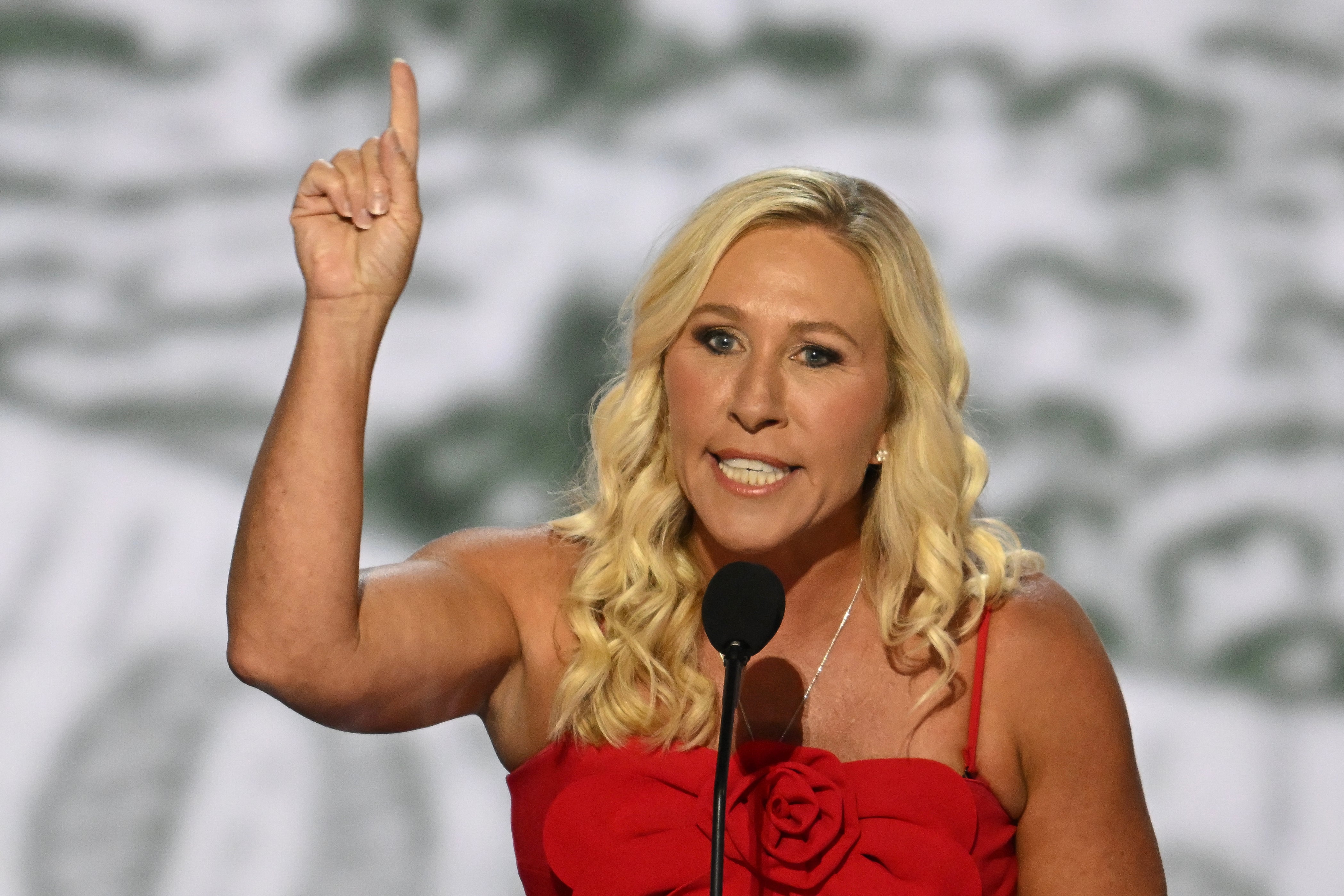 Greene speaks at the first day of the Republican National Convention