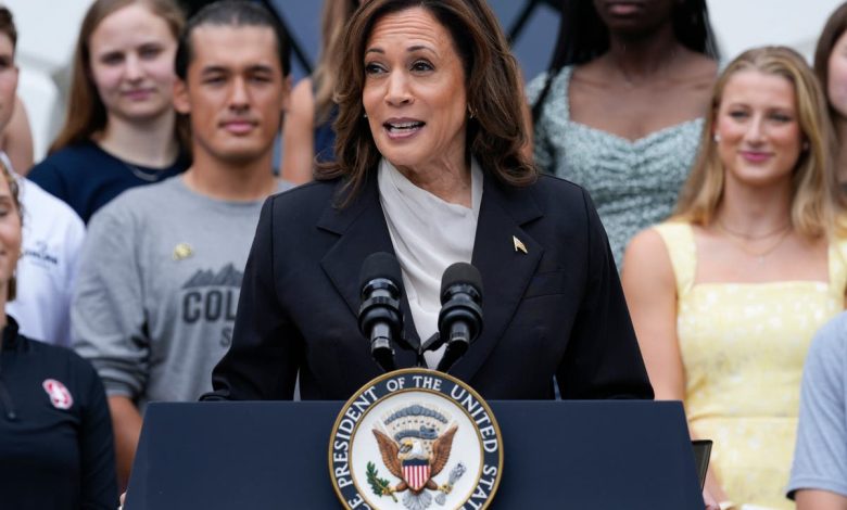 US election live updates: Nancy Pelosi endorses Kamala Harris after VP’s first public appearance since Biden exit