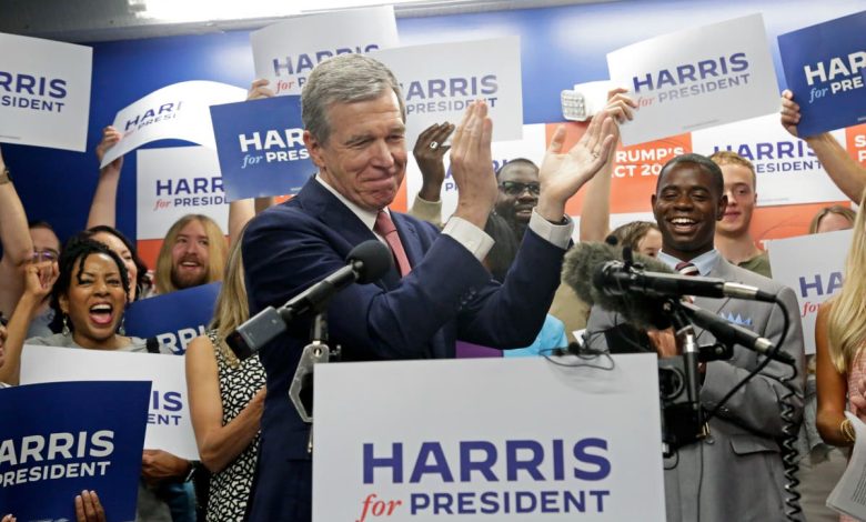 North Carolina governor Roy Cooper is bowing out of Harris VP contest