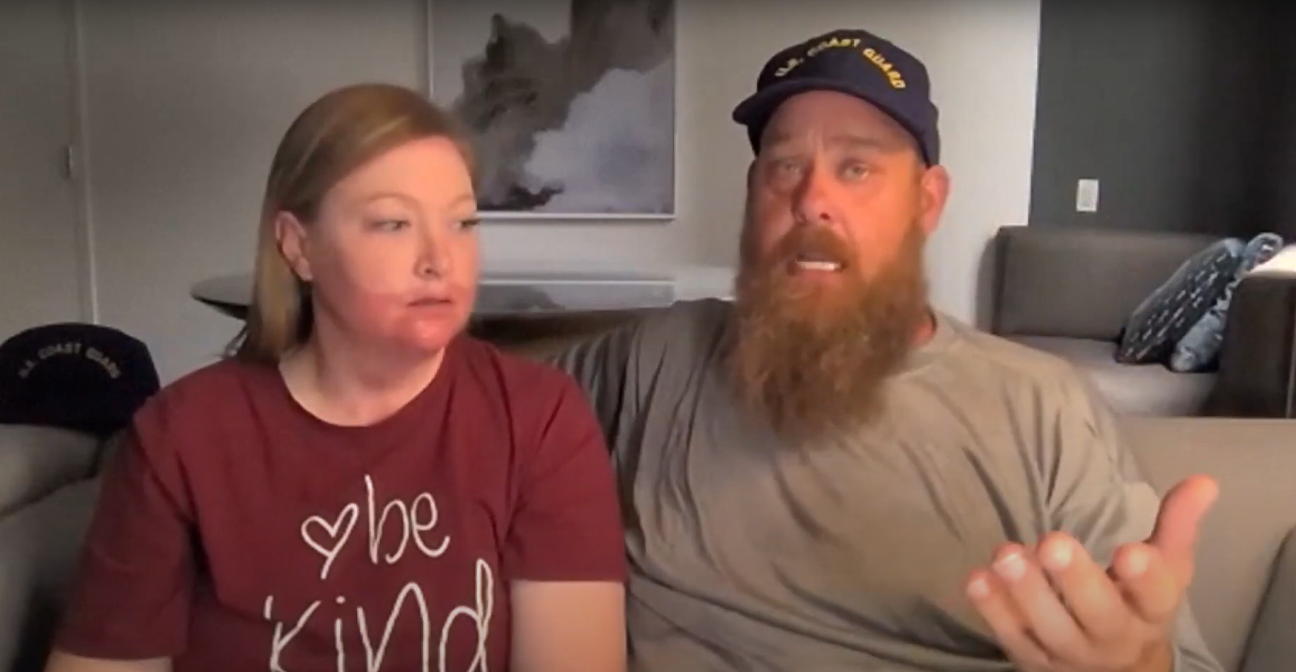 Nathan and Kim Maker describe how they survived almost two days treading water in harsh weather condtions after getting separated from their diving group in the Gulf of Mexico on Wednesday