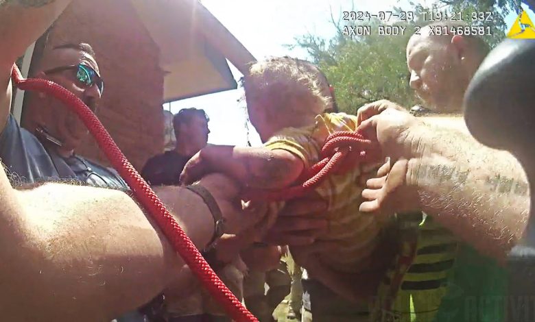 Bodycam Captures Rescue of Toddler Trapped inside PVC Pipe