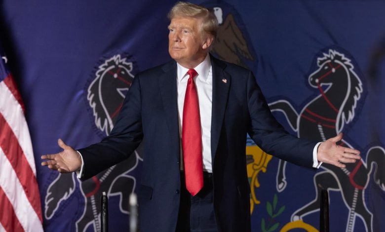 Trump returns for indoor Pennsylvania rally for first time since assassination attempt in state