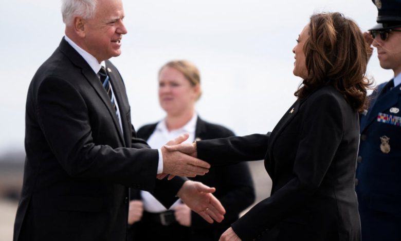 Kamala Harris selects Minnesota governor Tim Walz to be her running mate