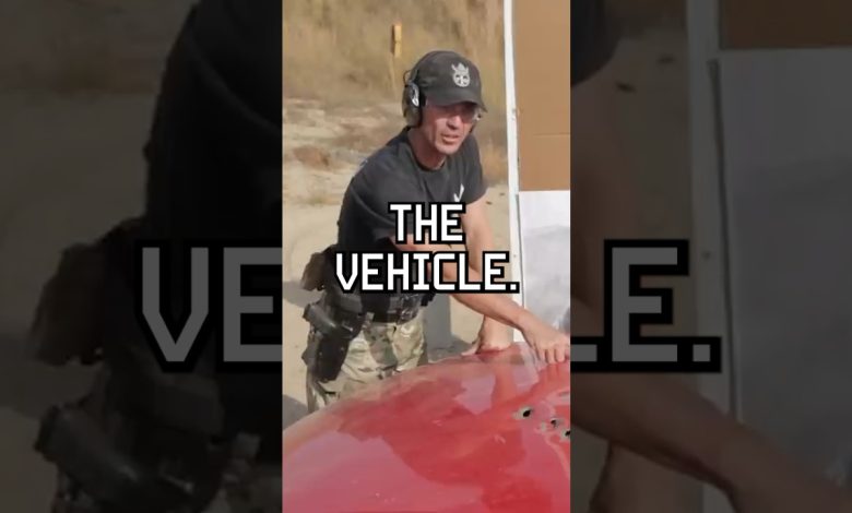 How do rounds bounce off cars? #military #car #reels #youtubeshorts #tips