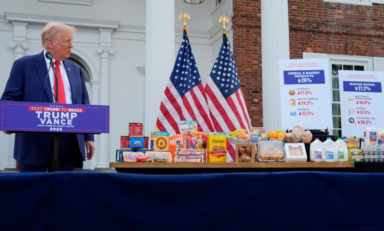 Bizarre moment Trump is distracted by box of Cheerios at Bedminster press conference