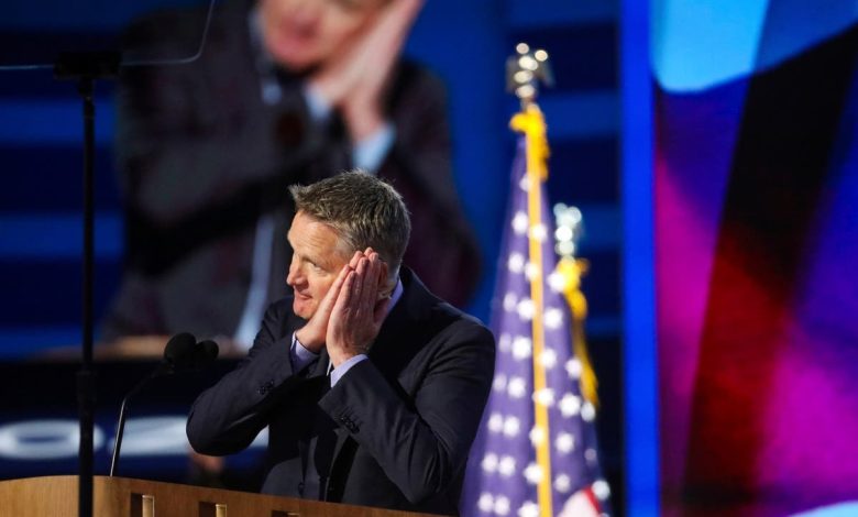 Team USA men’s basketball coach Steve Kerr channels Steph Curry at DNC: ‘Tell Donald Trump night night’