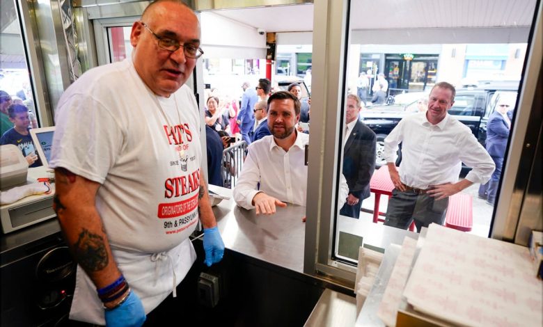 JD Vance accused of ‘crime against humanity’ over quip at famed Philly cheesesteak joint