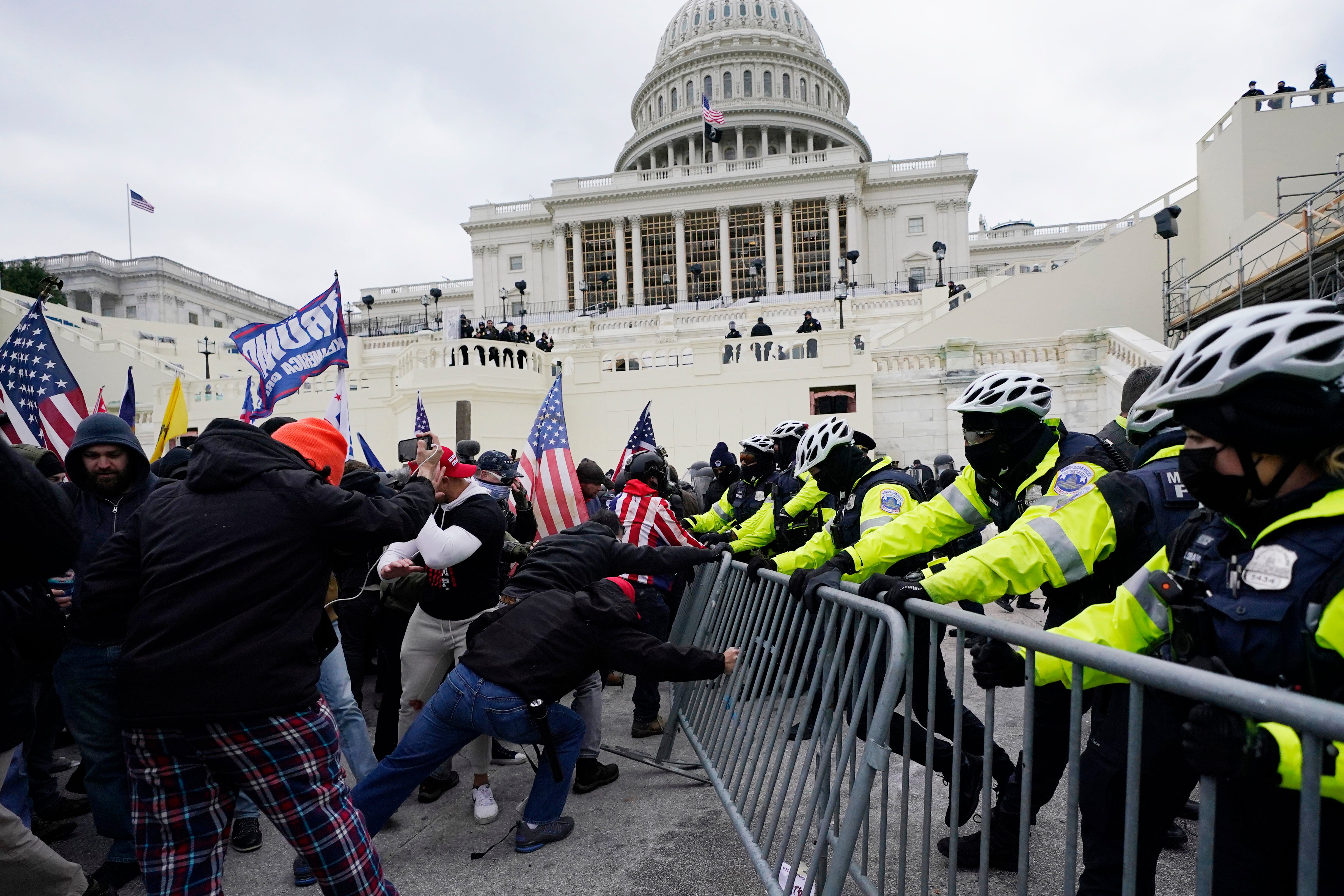 Thousands of Trump supporters rushed to the US Capitol and stormed the building on January 6 2021 after the former president vowed he would ‘never concede’ the election