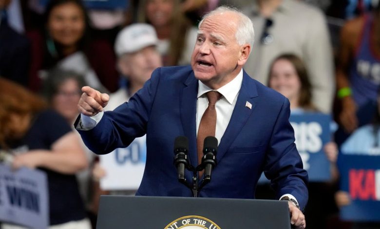 Watch: Tim Walz speaks at first solo campaign event without Kamala Harris