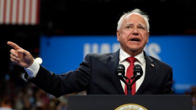 Walz asks crowd to picture Trump making a McFlurry as he woos working class in first solo speech